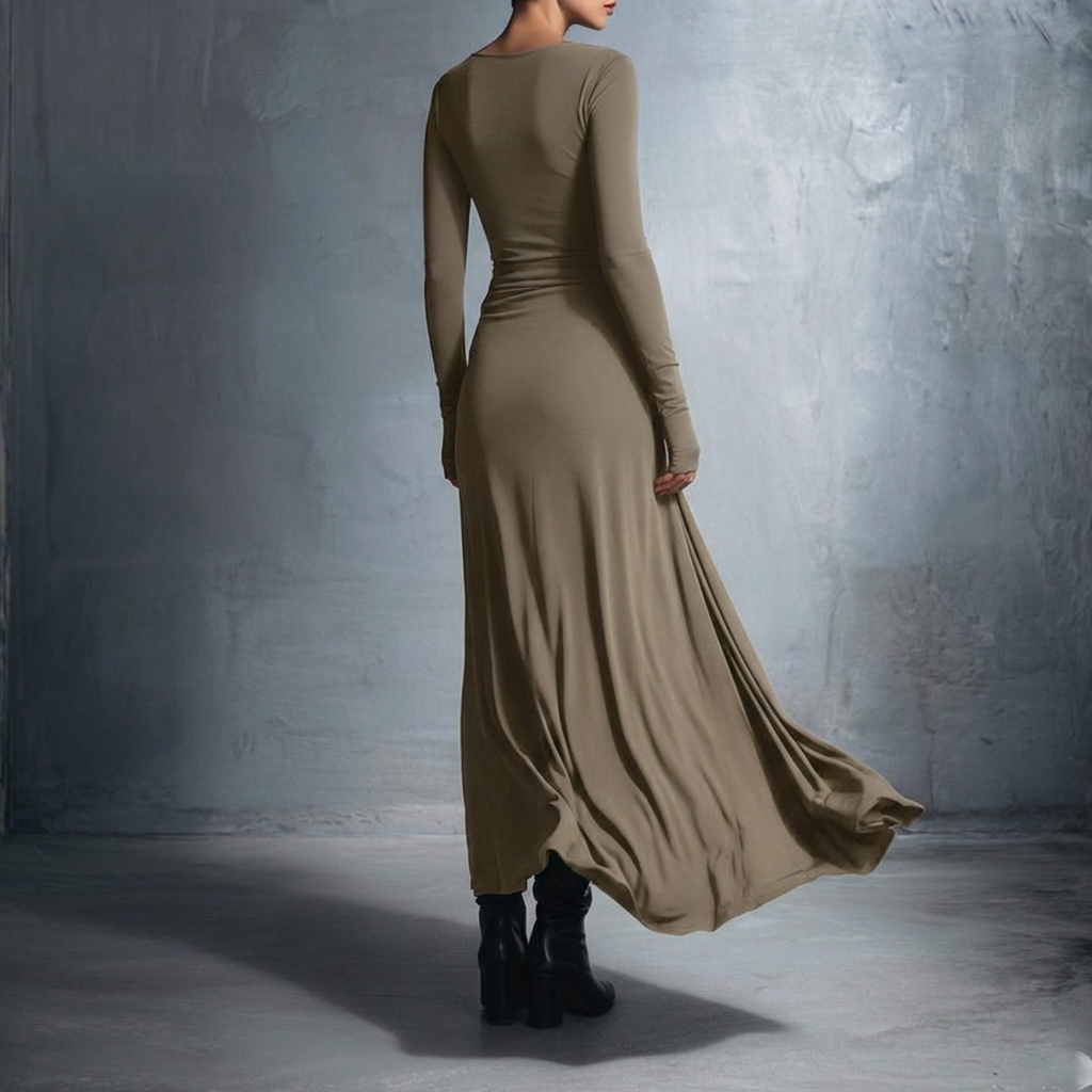 Vittoria - Abito maxi con nodo laterale