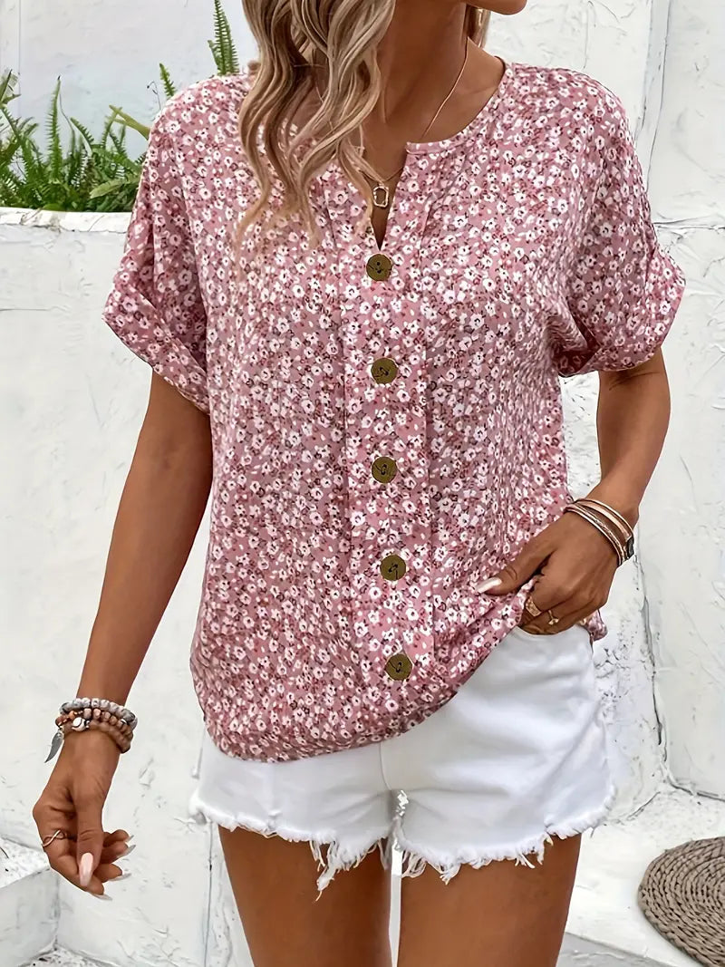 Jelena | Top floreale estivo elegante