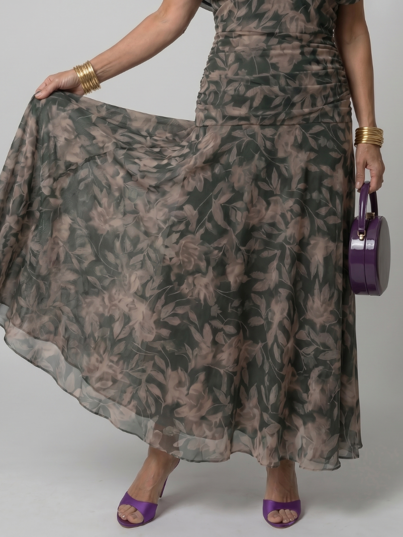 Calen | Abito Midi Off Shoulder Fluttuante