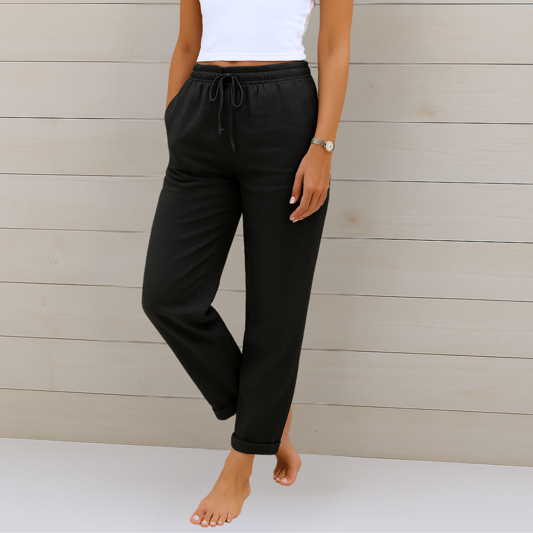 Maja | Pantaloni stretch in lino traspirante premium