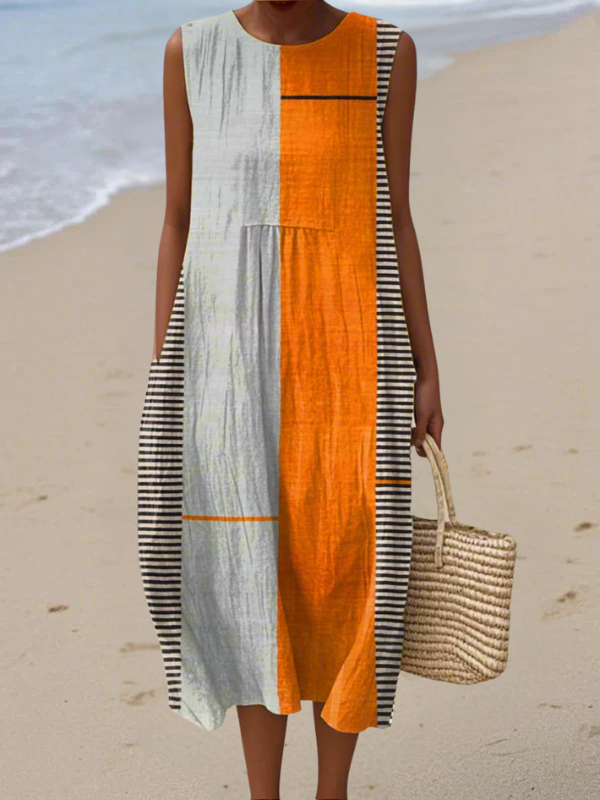 Maggio | Abito Midi Colorblock