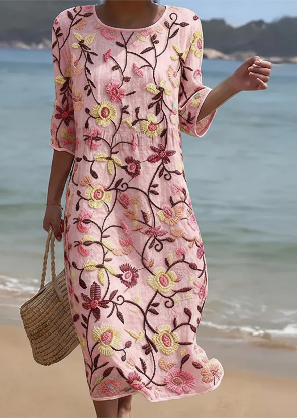 Rebecca in Rosa | Abito Floreale da Donna