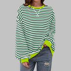 LUKA - Felpa a maniche lunghe casual con scollo rotondo a righe