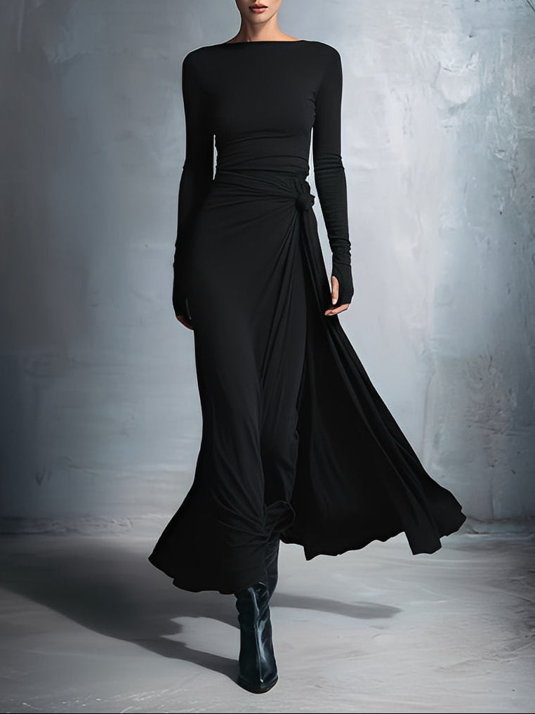 Vittoria - Abito maxi con nodo laterale