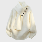 Elisa | Maglione Elegante con Collo Sciarpa