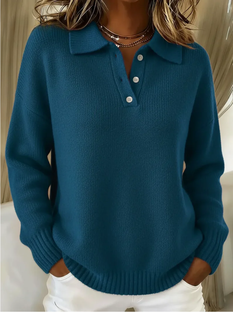 Olivia | Maglia Morbida con Colletto a Polo