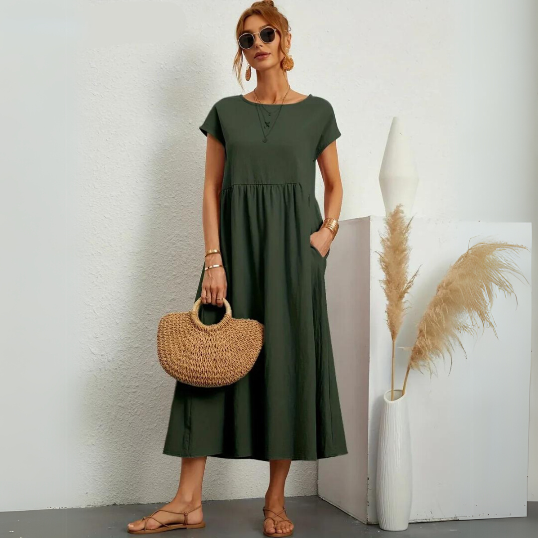 Isla | Abito midi casual in cotone
