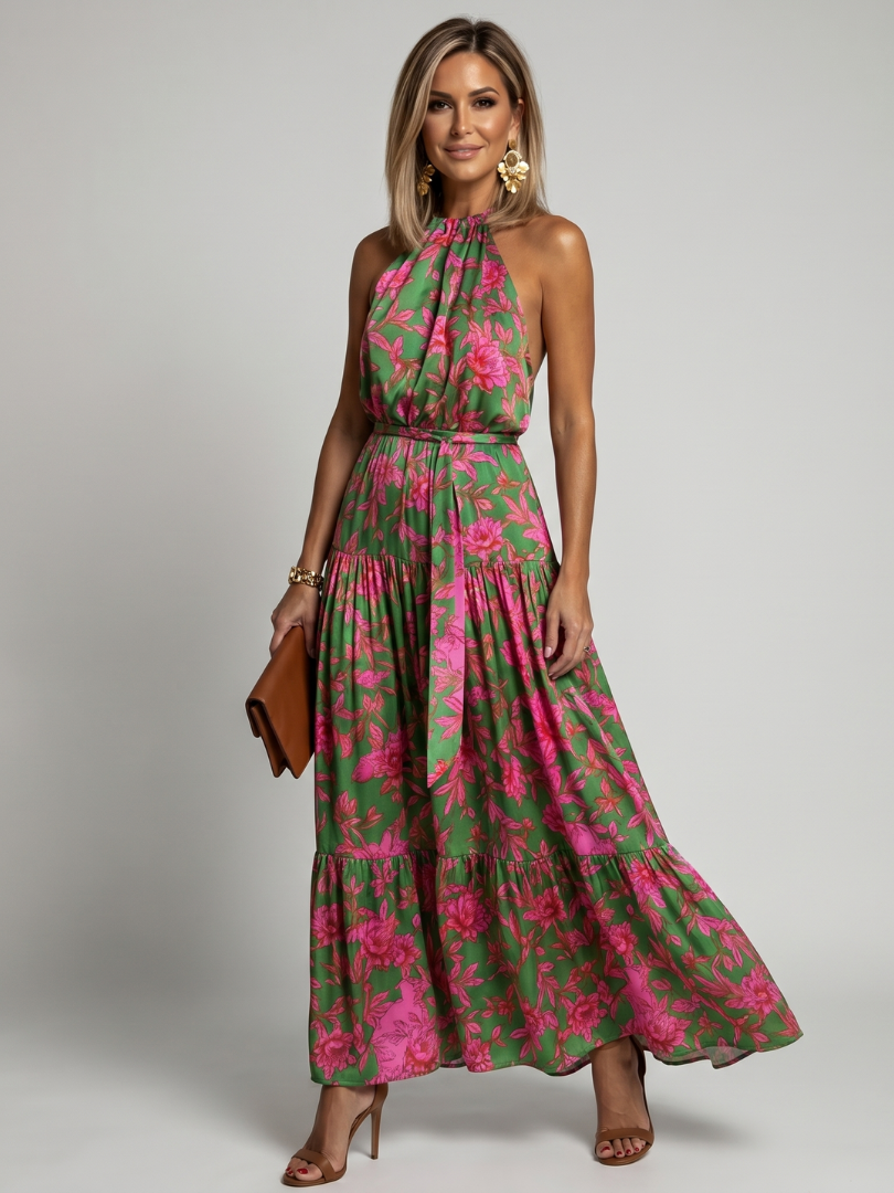 Rowen | Abito Midi con Collo All'Americana