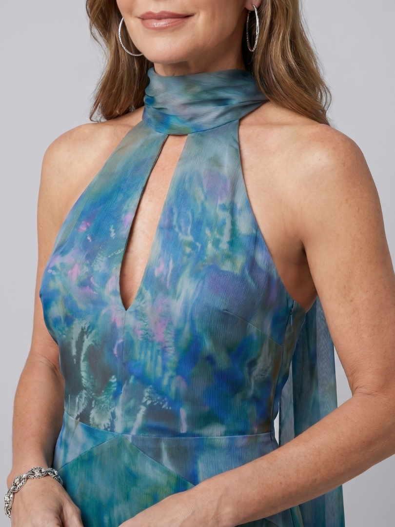 Juniper | Abito Maxi Senza Maniche con Collo Halter a Fessura