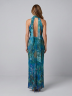 Juniper | Abito Maxi Senza Maniche con Collo Halter a Fessura