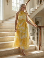 Sylin | Abito Midi con Scollo All'americana