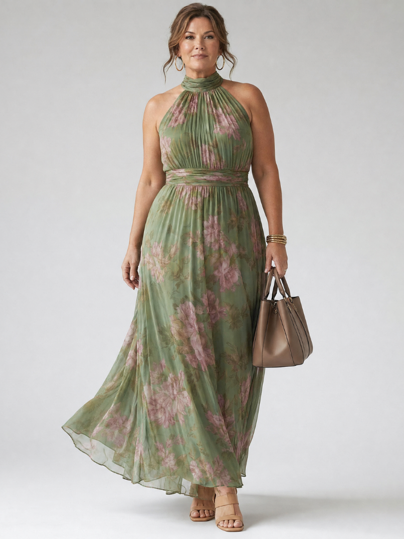 Mirelle | Abito Midi con Scollo All'Americana