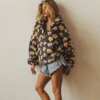 Chloé | Felpa in Pile Boho con Stampa Floreale