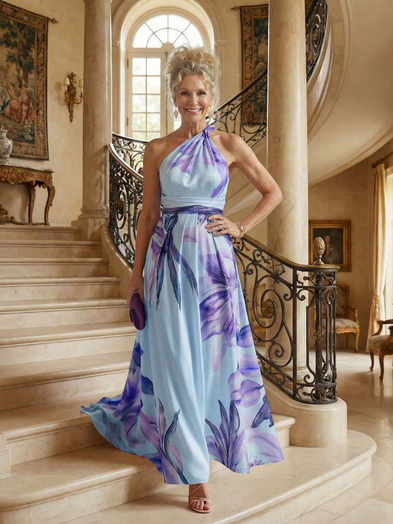Amiel | Vestito Maxi Floreale Leggero