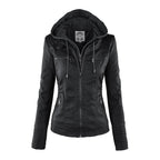 Valentina | Giacca moderna in pelle con cappuccio