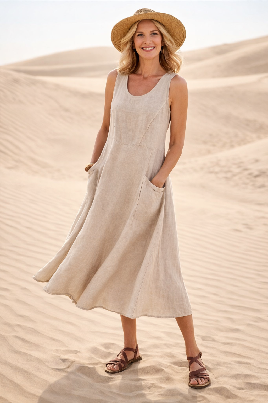 Luna | Vestito Midi A-Line Confortevole