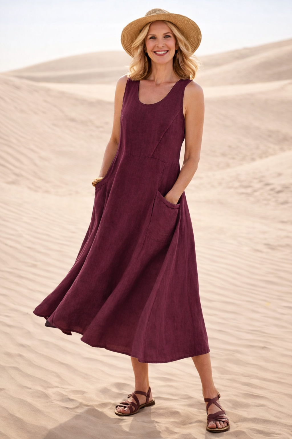 Luna | Vestito Midi A-Line Confortevole