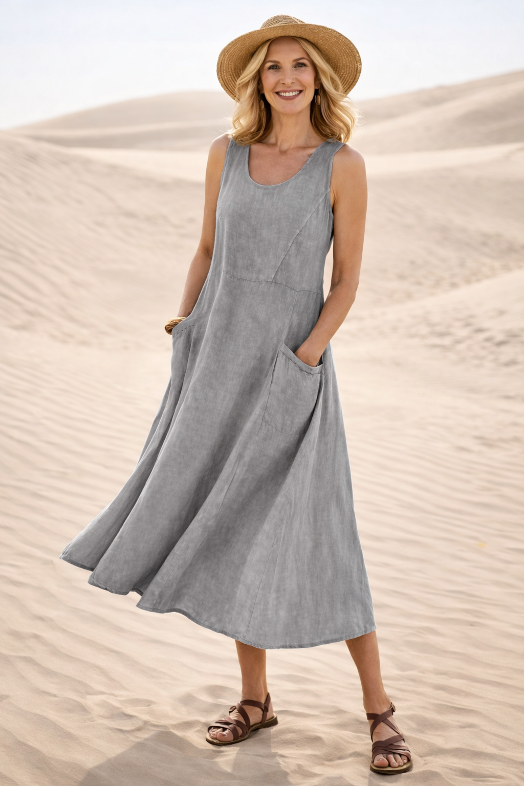 Luna | Vestito Midi A-Line Confortevole