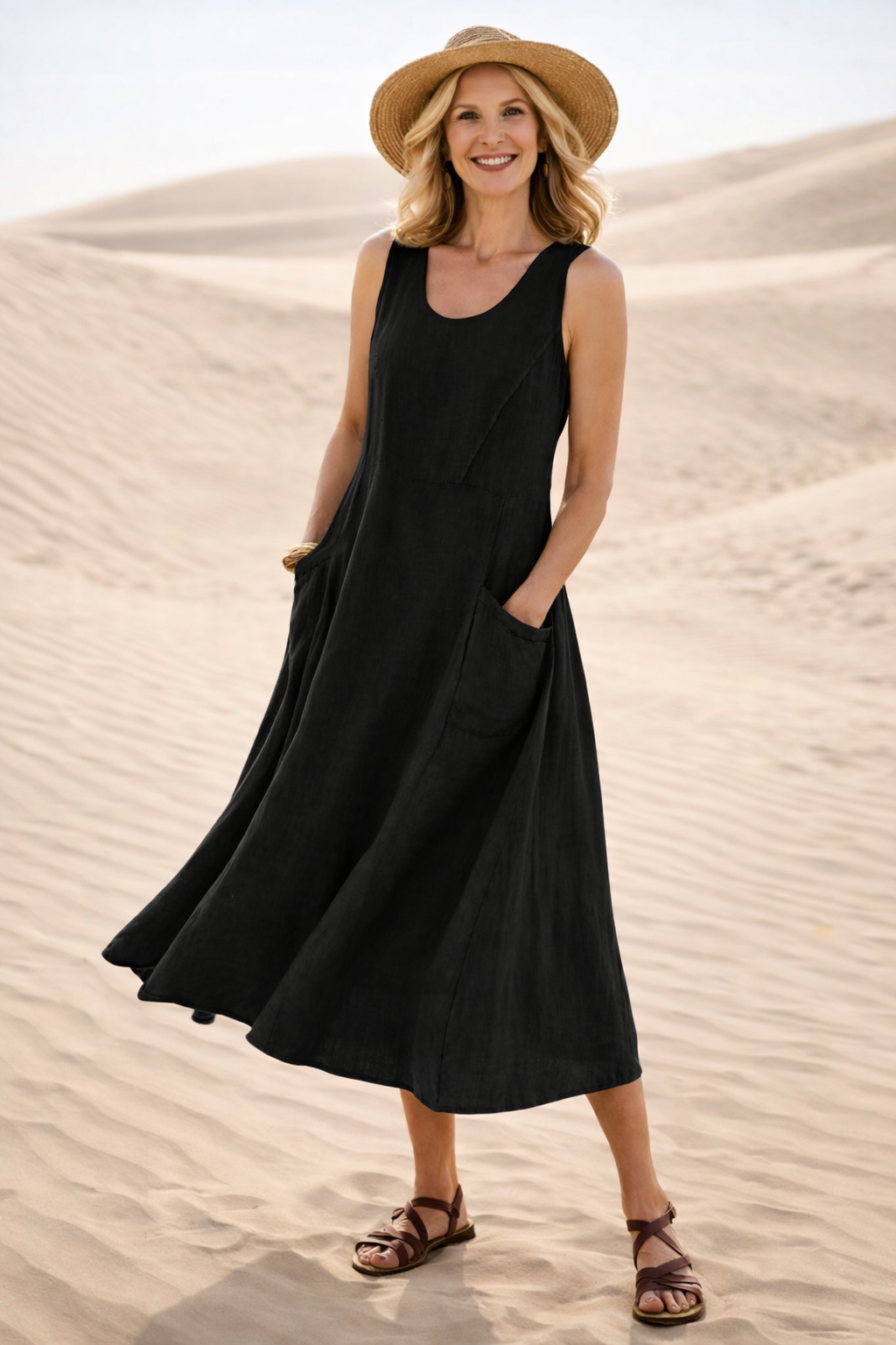Luna | Vestito Midi A-Line Confortevole