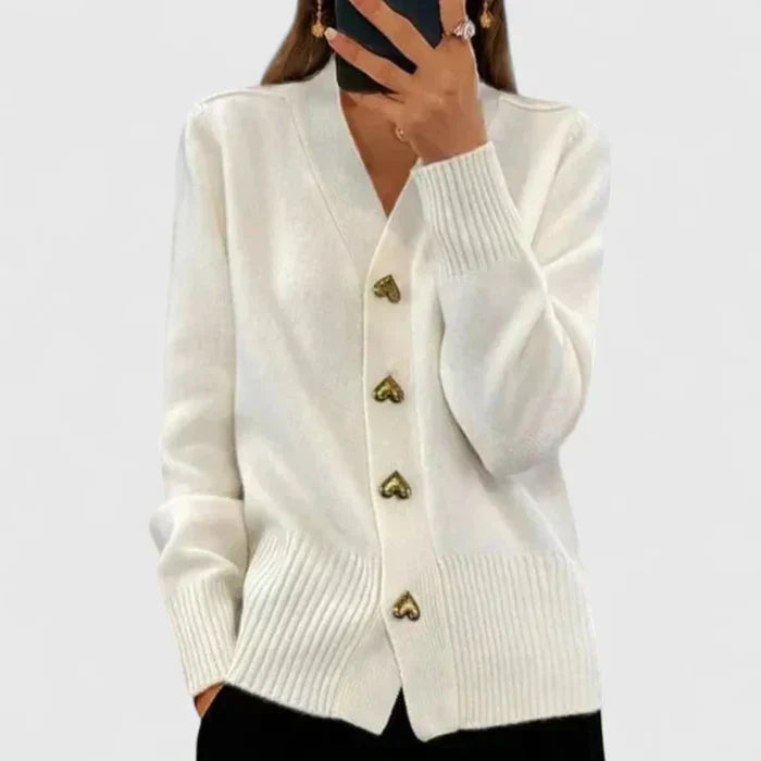 Lyddia | Cardigan con Bottoni a Cuore