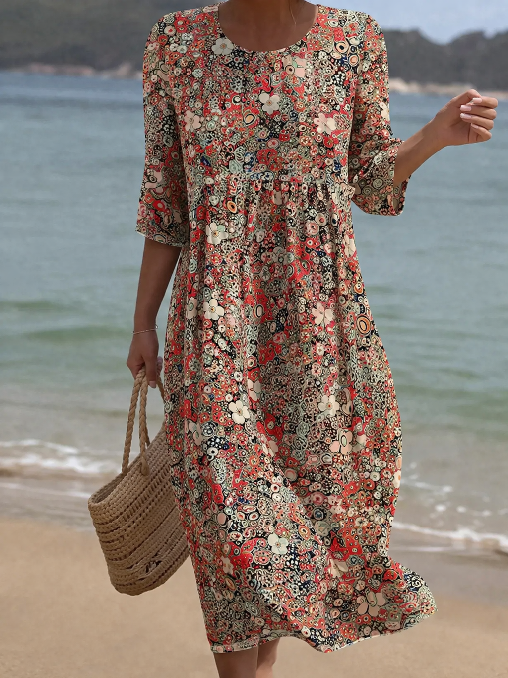 Queenie | Abito Elegante con Motivo Floreale