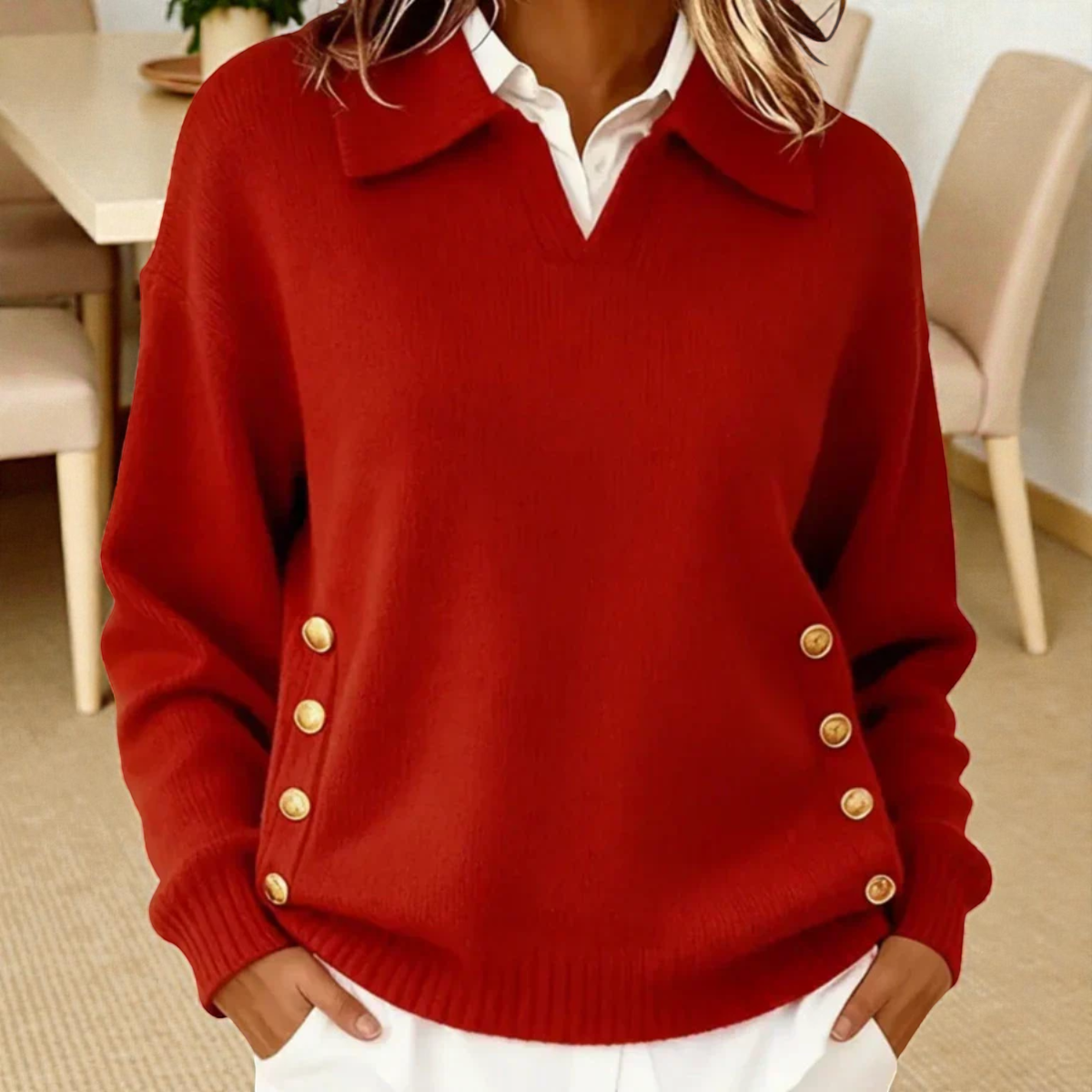 Marta | Maglia Morbida con Colletto Elegante