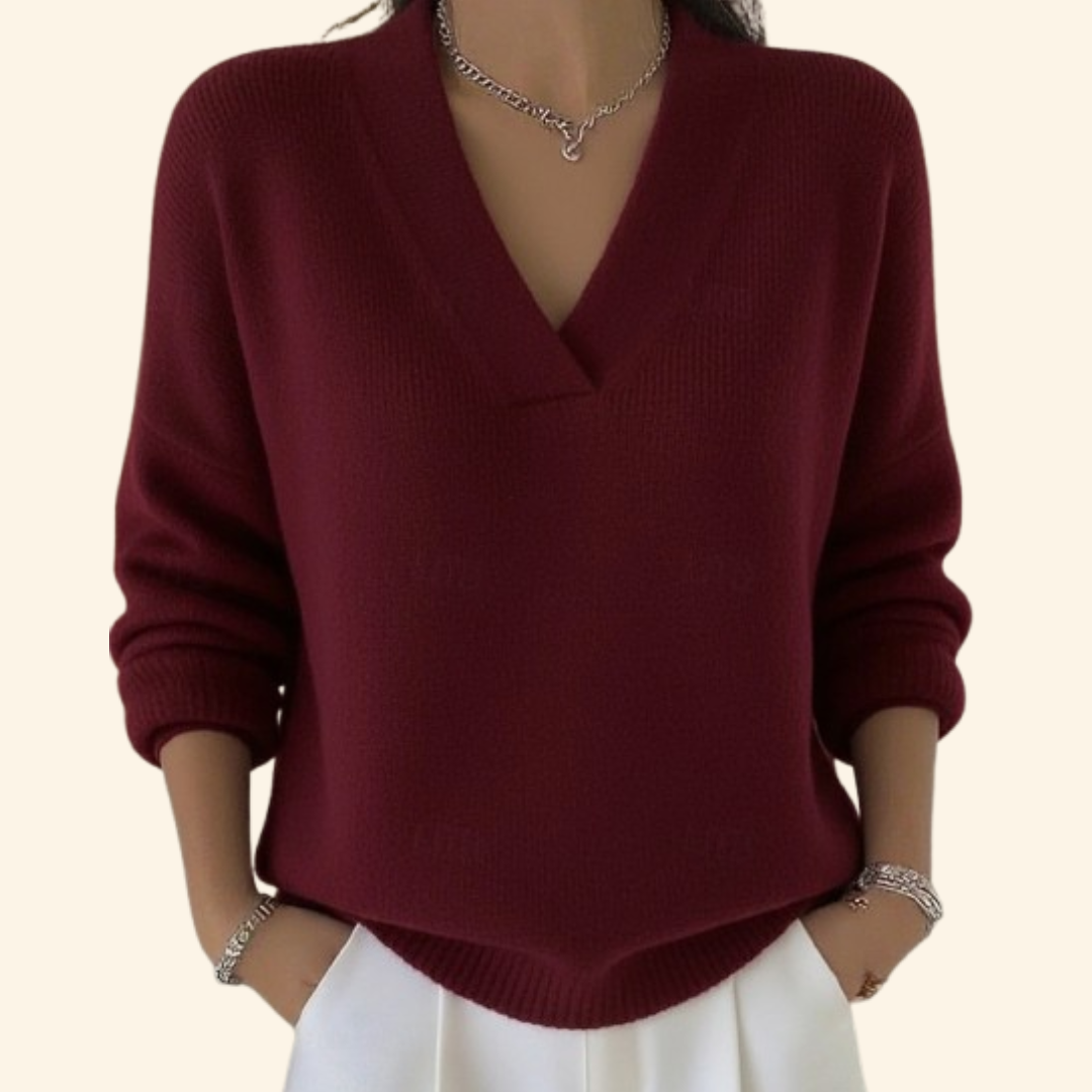 Noor | Maglia Morbida con Scollo a V