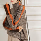 Vera | Maglione a Collo Alto con Strisce a Contrasto