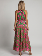 Rowen | Abito Midi con Collo All'Americana