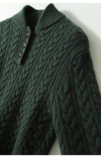 Carla | Maglione in Maglia Intrecciata con Bottoni
