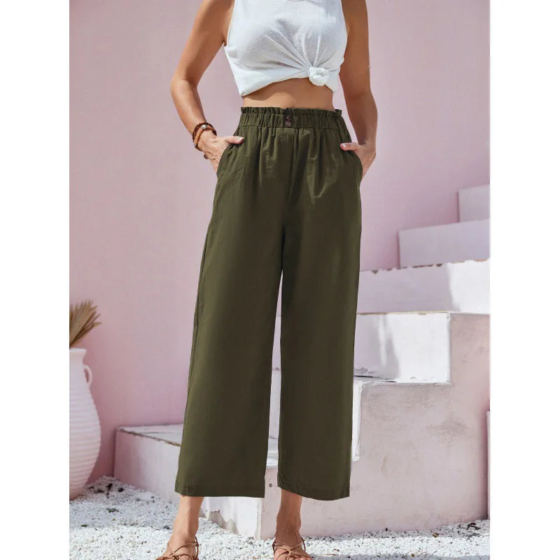 Soléa | pantaloni estivi in lino-cotone