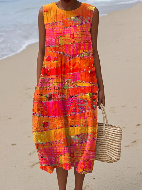 Faye| Abito Midi al Tramonto