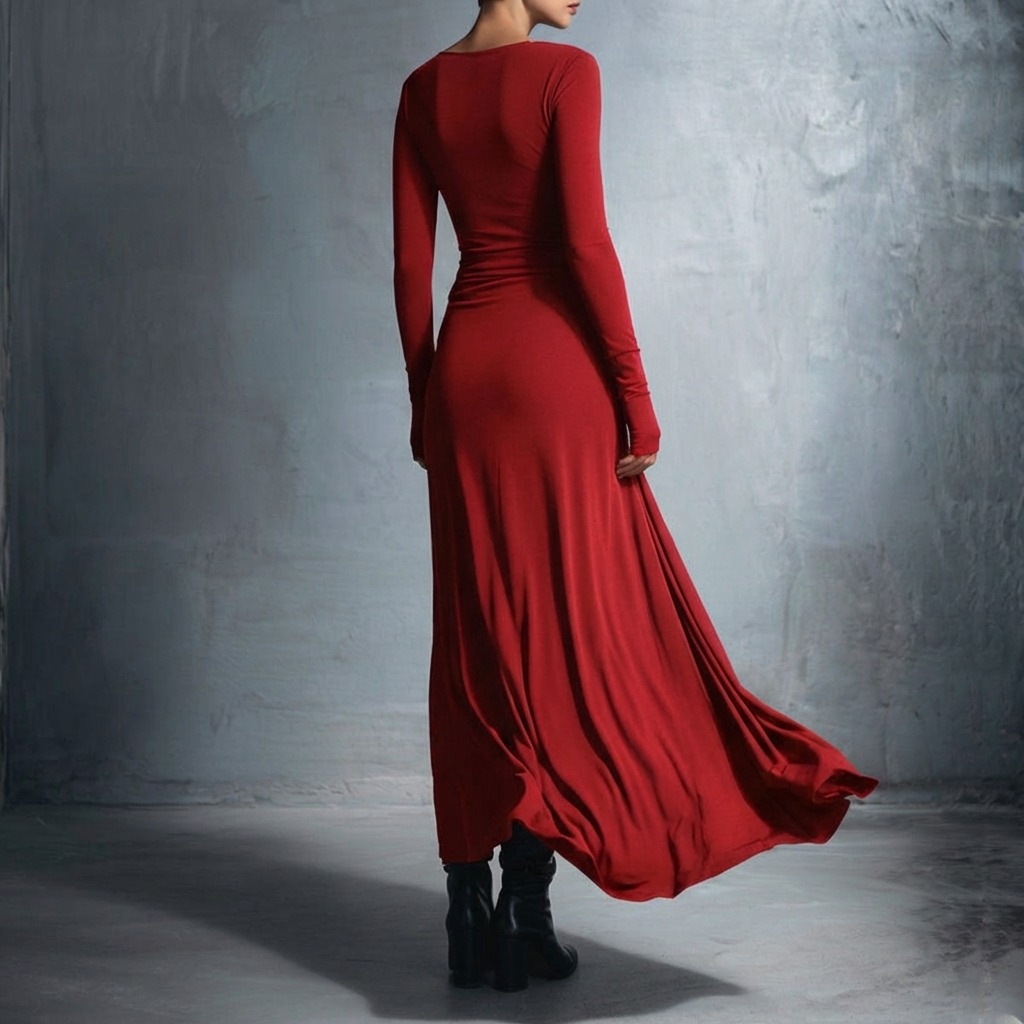 Vittoria - Abito maxi con nodo laterale