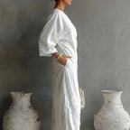 Nerina • Abito maxi monospalla elegante e fluido