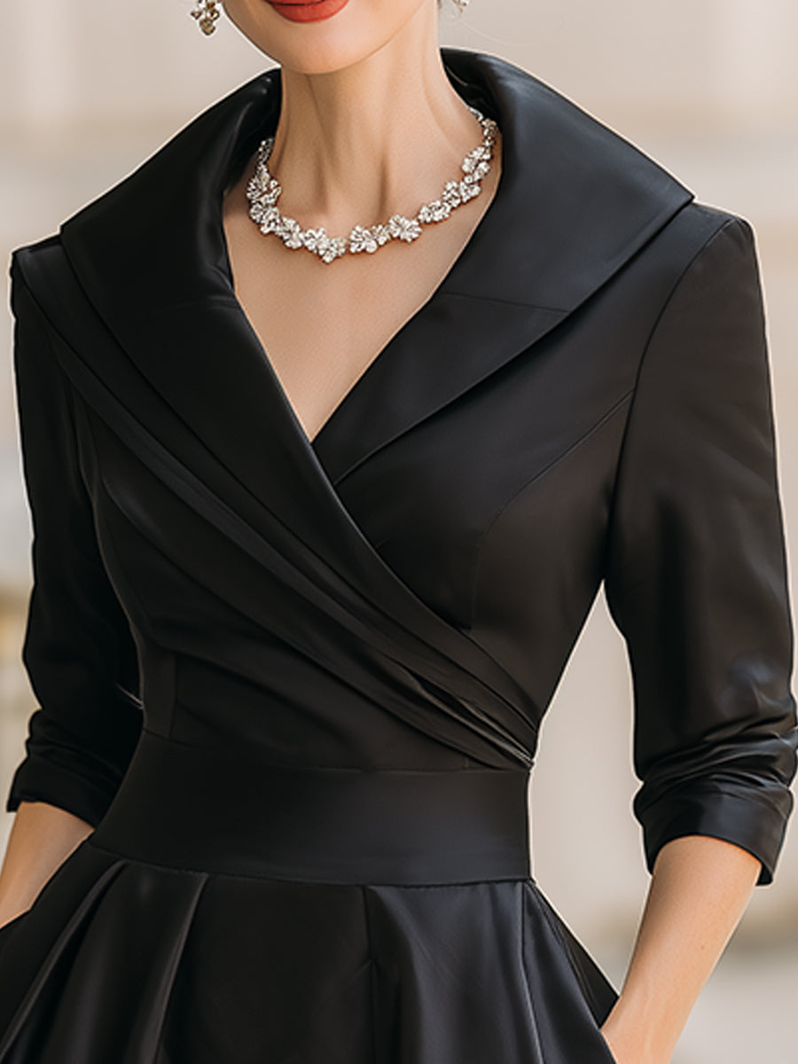 Lina – Abito Midi Elegante in Raso