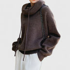 Marie | Maglione Cozy con Collo Alto e Cappuccio