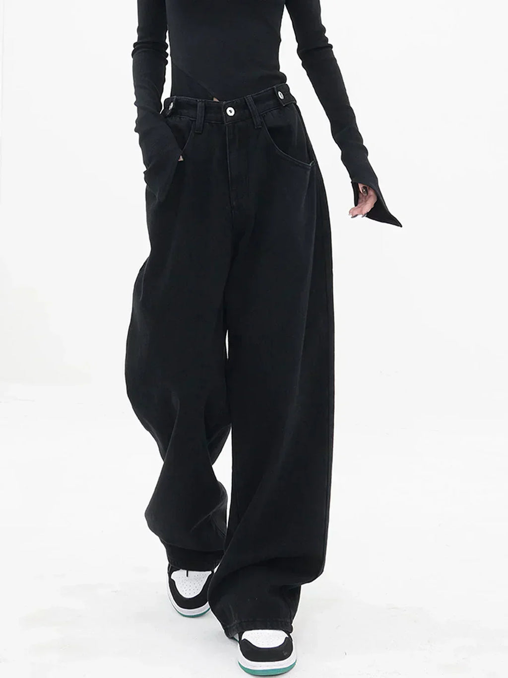 Jeans a vita larga
