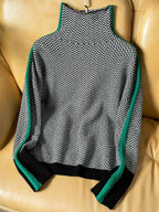 Vera | Maglione a Collo Alto con Strisce a Contrasto