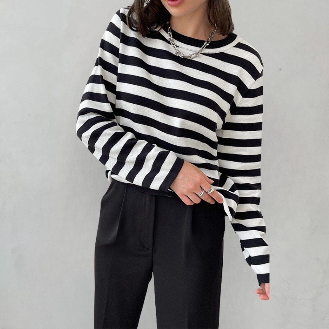 Nicole | Maglione rayé chic