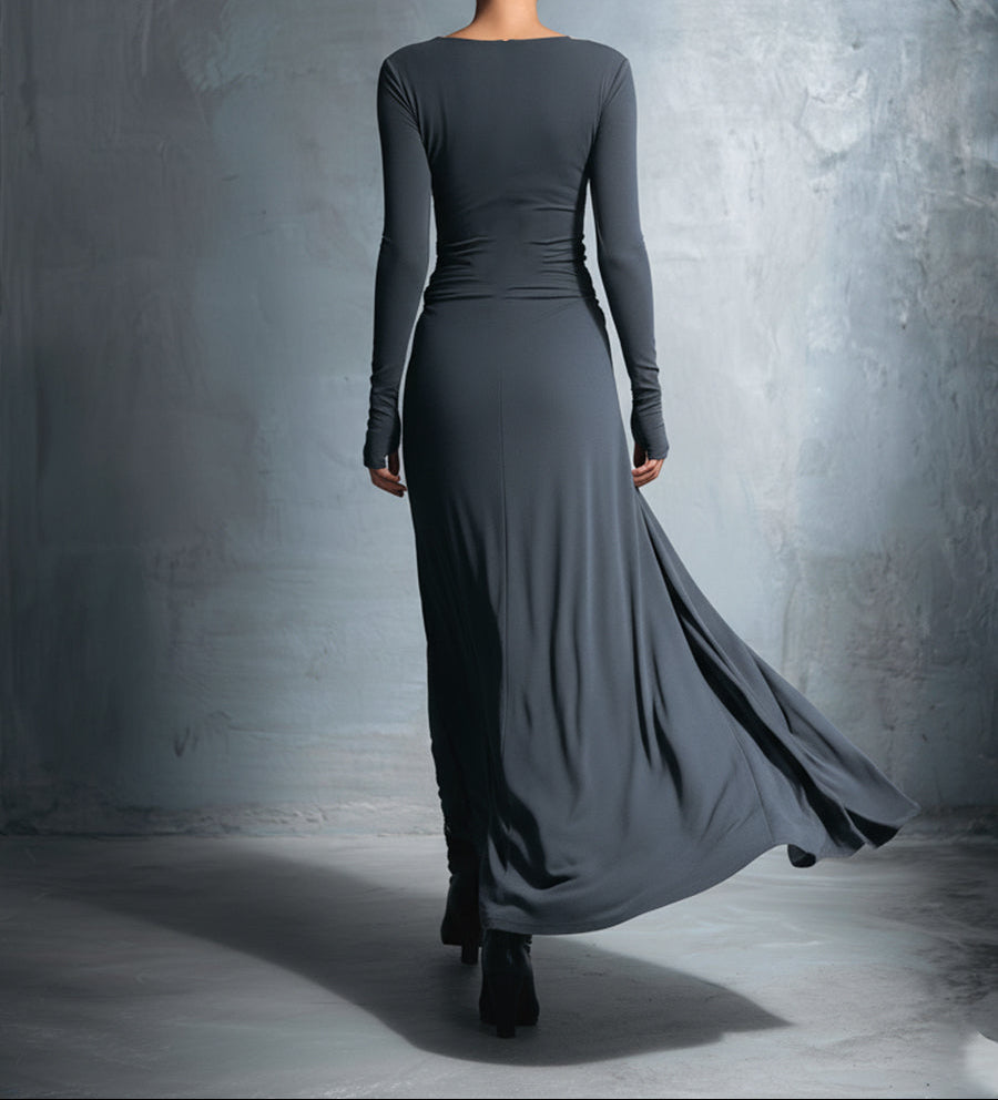 Vittoria - Abito maxi con nodo laterale
