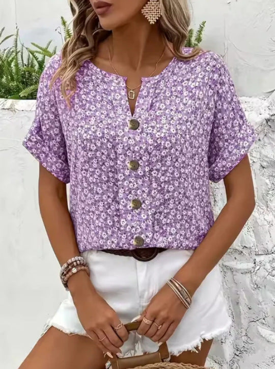 Jelena | Top floreale estivo elegante