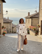 Mila | Maglione in Misto Cotone con Cuori