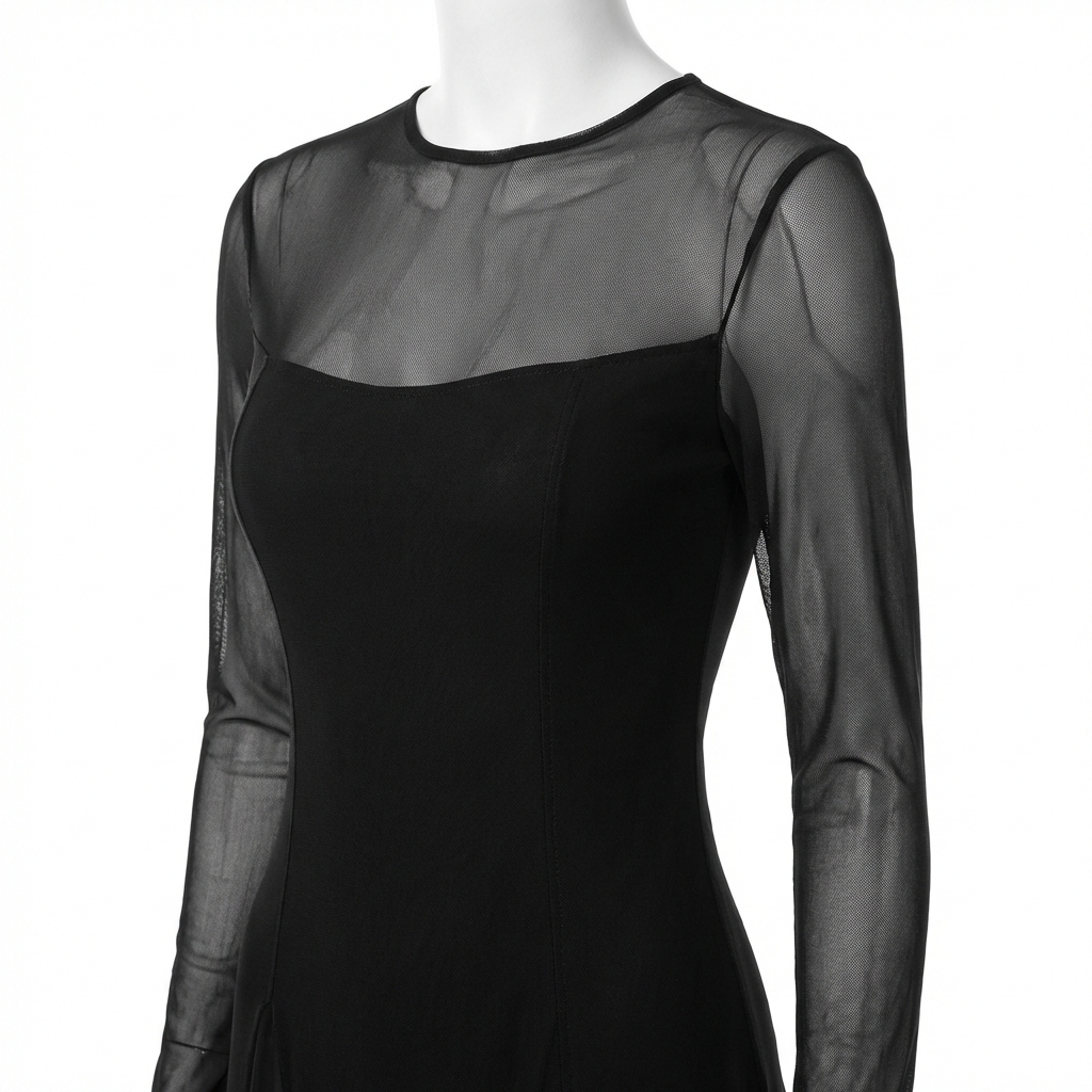 Neroa · Abito Maxi Loose-fit in Tulle Nero