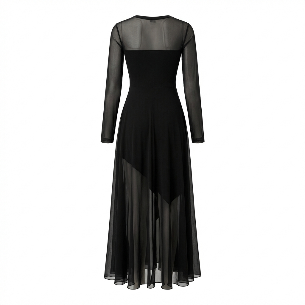 Neroa · Abito Maxi Loose-fit in Tulle Nero