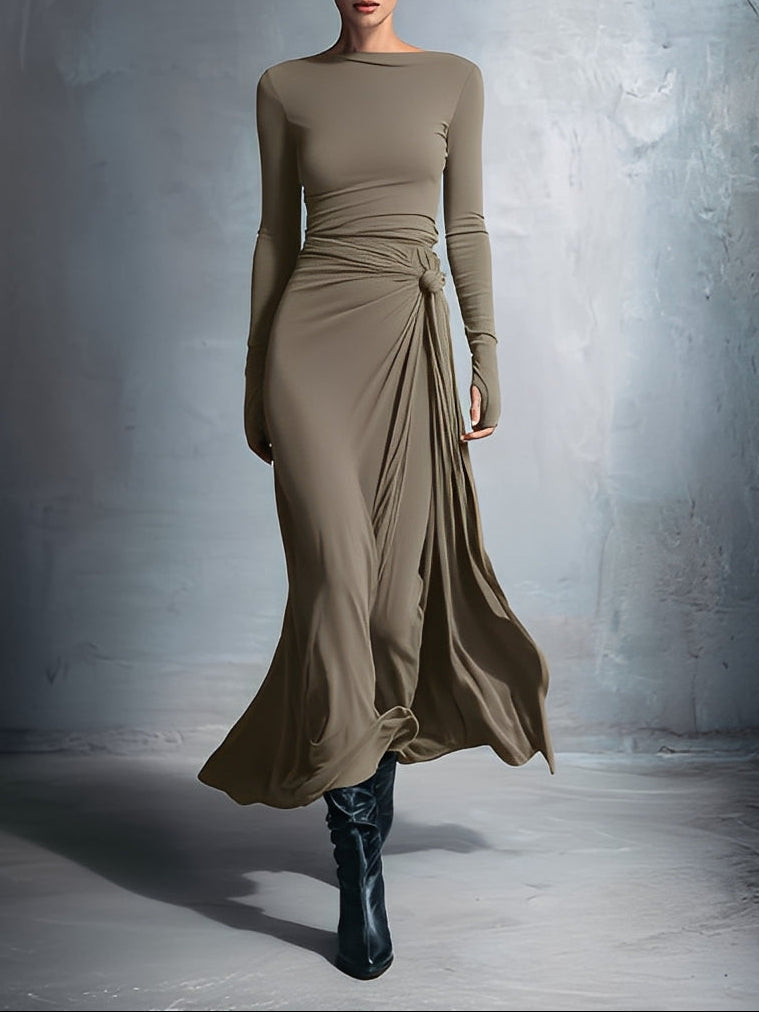 Vittoria - Abito maxi con nodo laterale